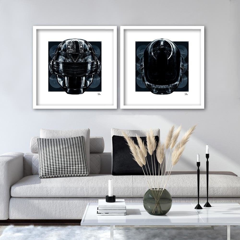 Glezna baltā rāmī - Helmet Music  Home Trends DECO