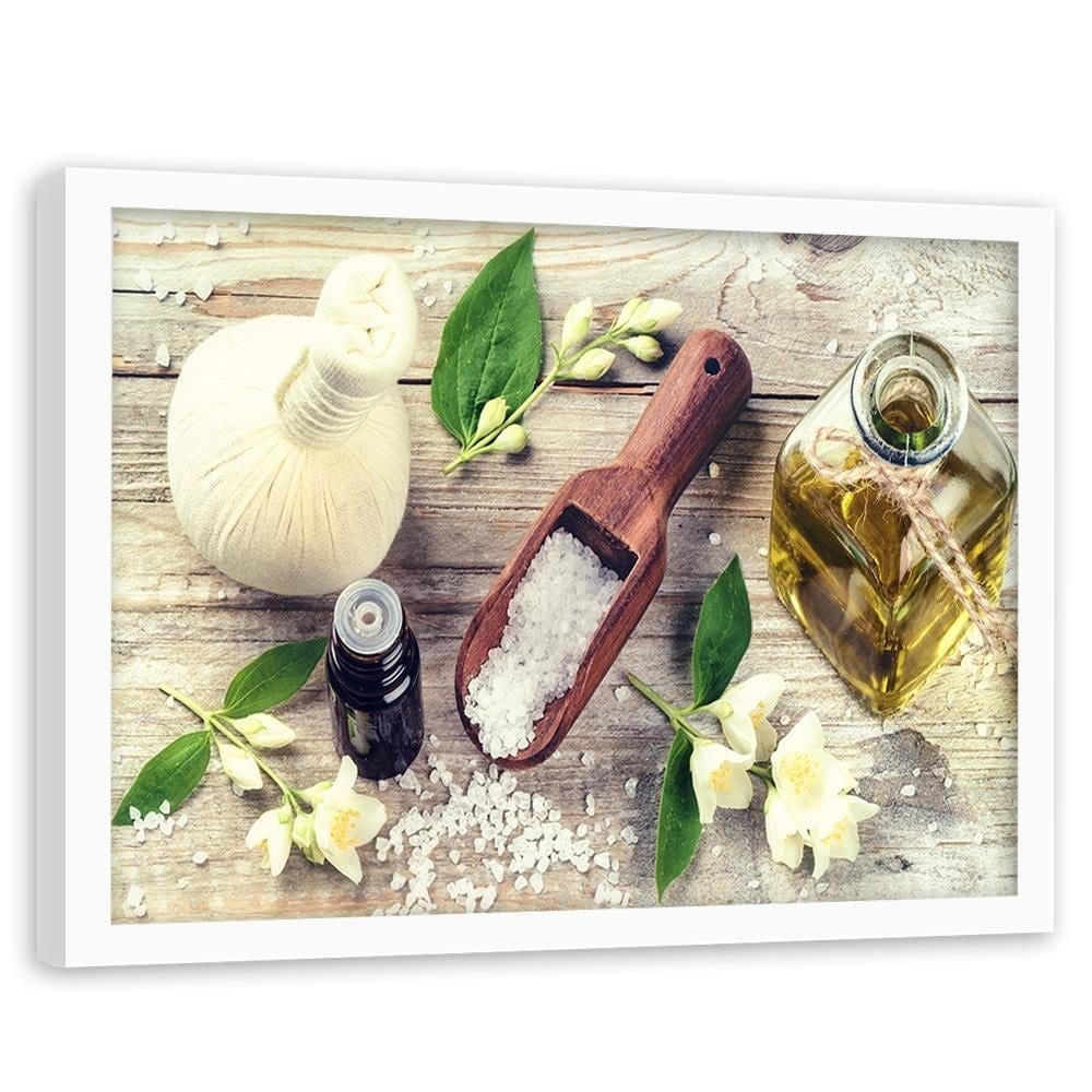 Glezna baltā rāmī - Herbs And Spices Home Trends DECO