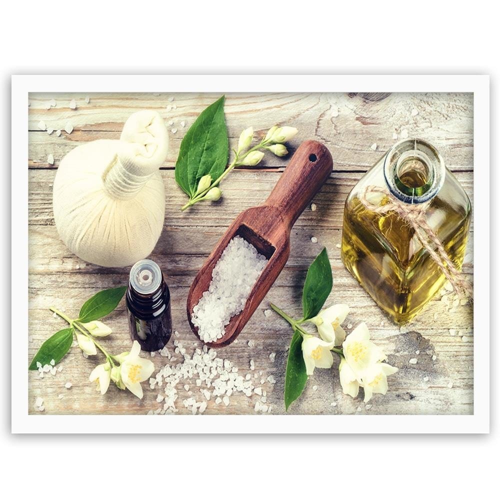 Glezna baltā rāmī - Herbs And Spices Home Trends DECO