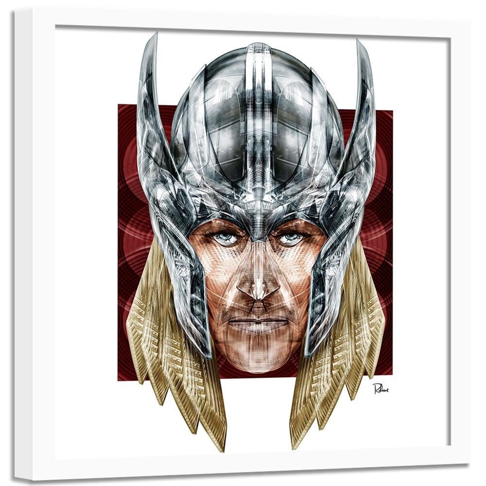 Glezna baltā rāmī - Hero With A Hammer  Home Trends DECO