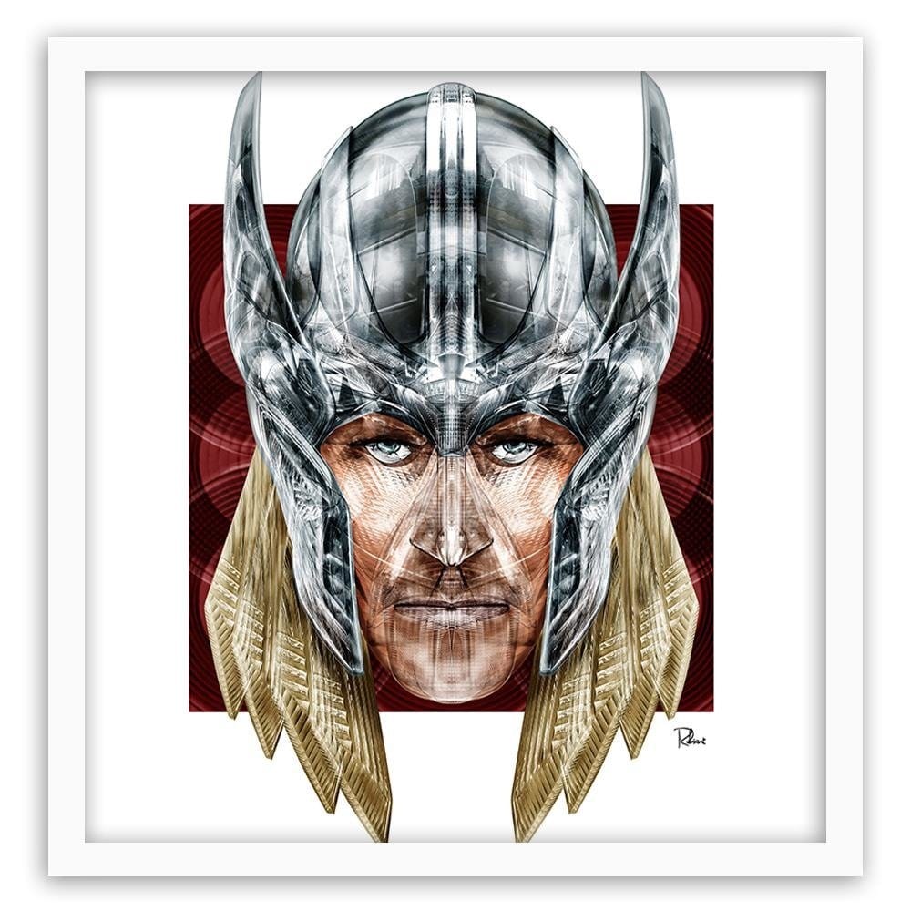 Glezna baltā rāmī - Hero With A Hammer  Home Trends DECO