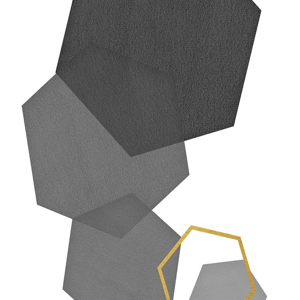 Glezna baltā rāmī - Hexagons 3 Home Trends DECO