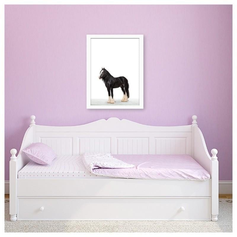 Glezna baltā rāmī - Horse shire Home Trends DECO