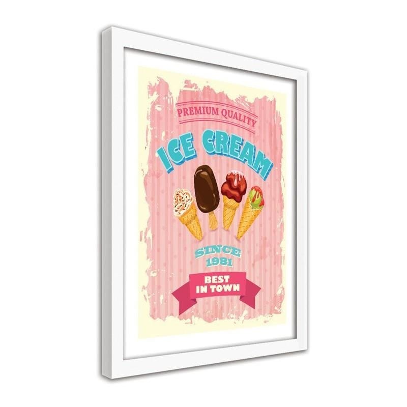 Glezna baltā rāmī - Ice cream 2 Home Trends DECO