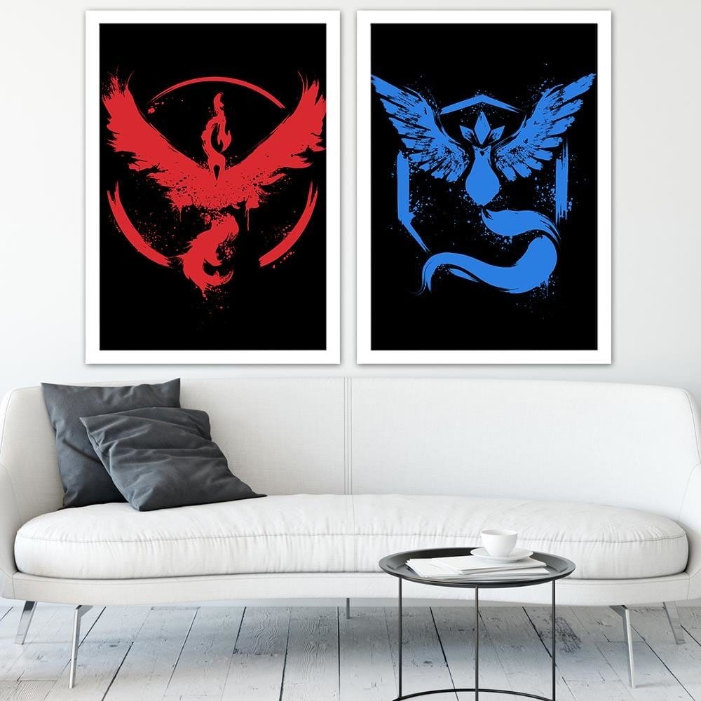 Glezna baltā rāmī - Illustration Blue  Home Trends DECO
