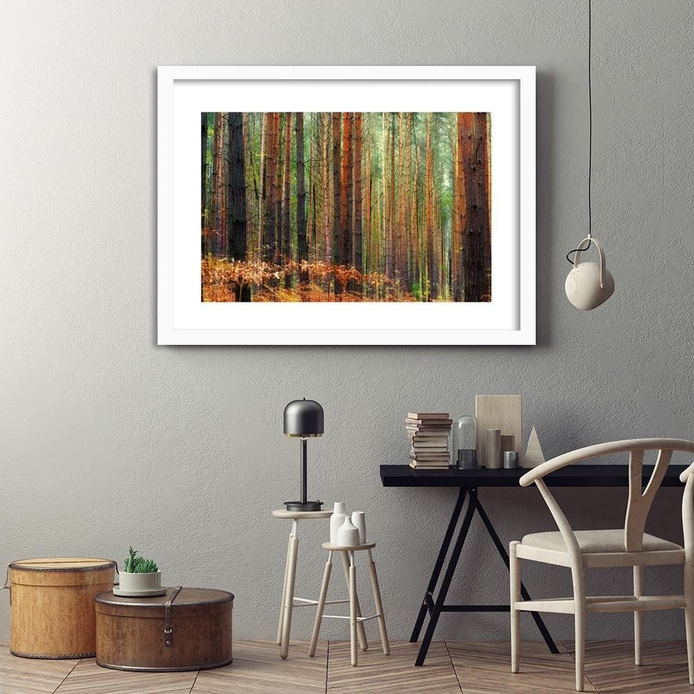 Glezna baltā rāmī - In The Middle Of A Forest Home Trends DECO