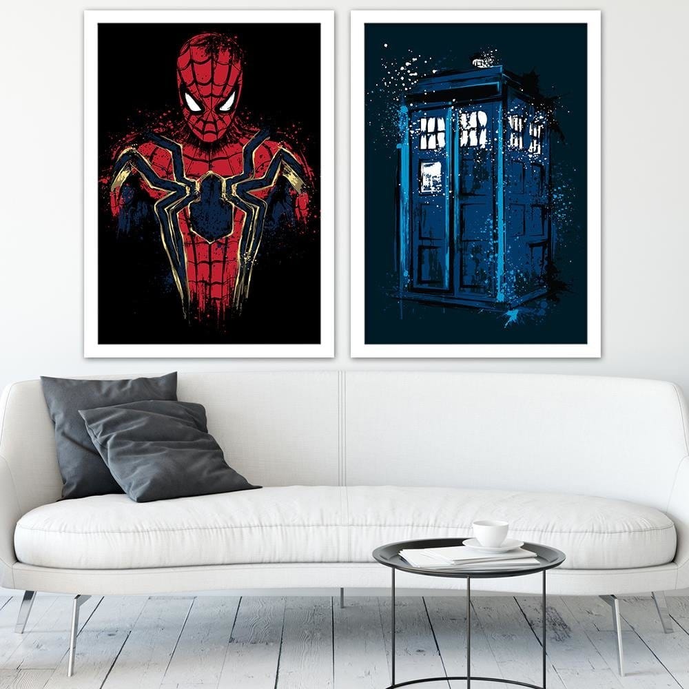 Glezna baltā rāmī - Infinity Spider Red  Home Trends DECO