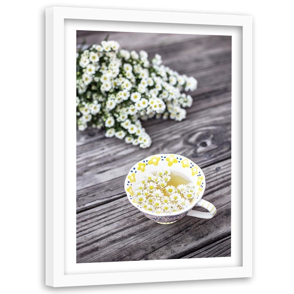 Glezna baltā rāmī - Infusion Of Chamomile Home Trends DECO
