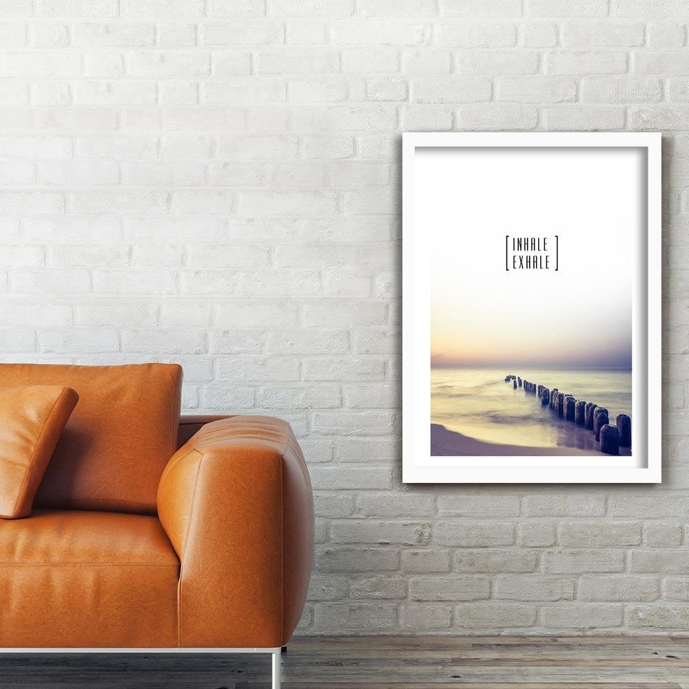 Glezna baltā rāmī - Inhale - Exhale Home Trends DECO