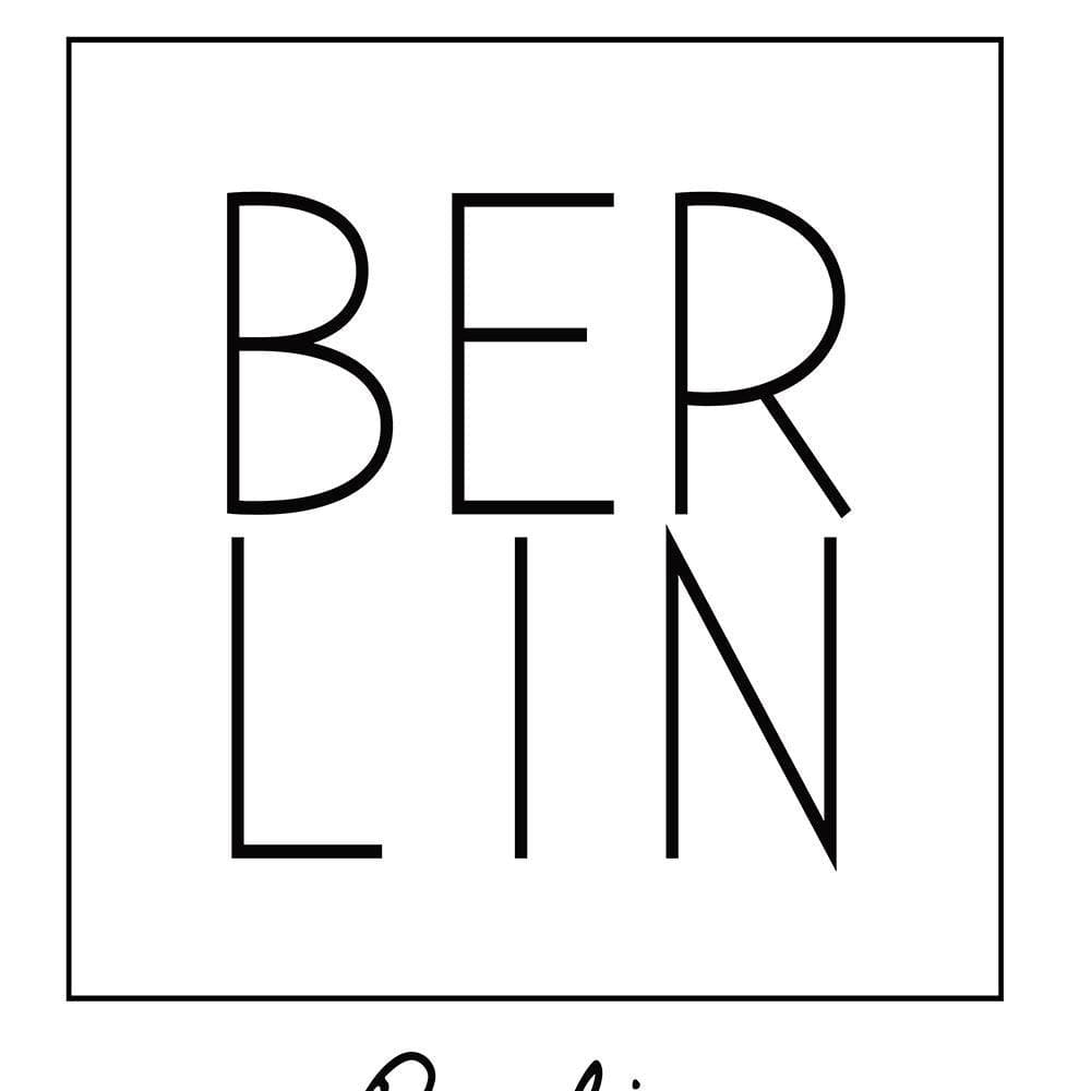 Glezna baltā rāmī - Inscription Berlin Home Trends DECO