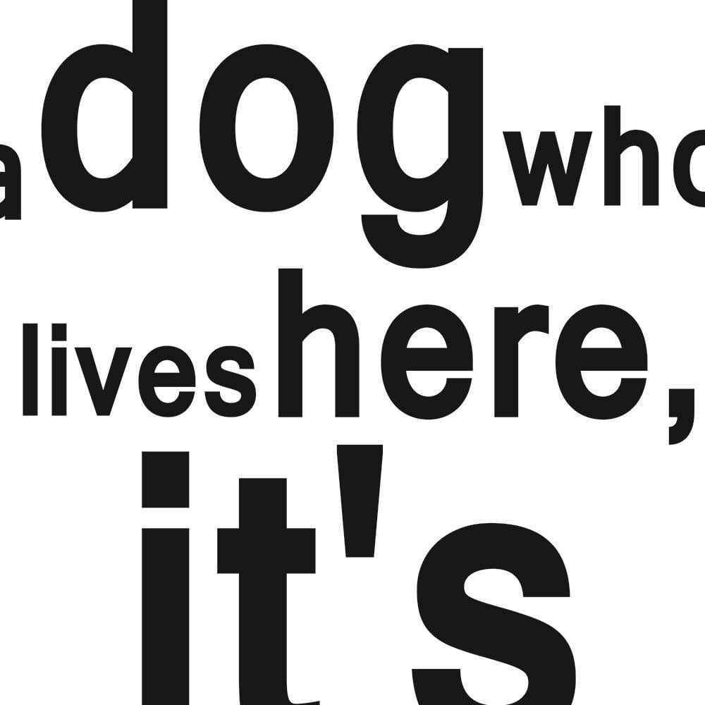 Glezna baltā rāmī - Inscription Dog Is A Friend Home Trends DECO