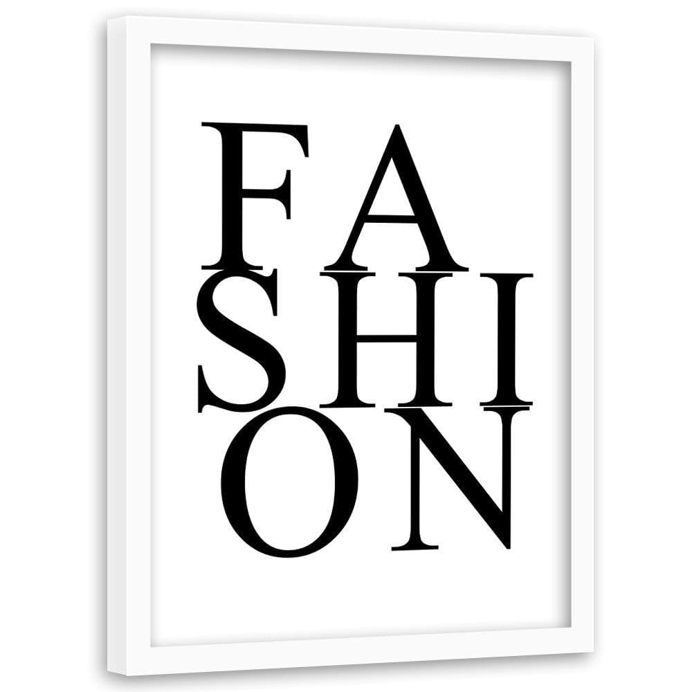 Glezna baltā rāmī - Inscription Fashion Home Trends DECO