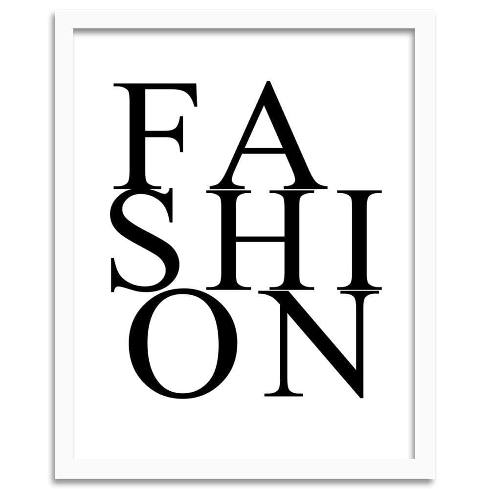 Glezna baltā rāmī - Inscription Fashion Home Trends DECO