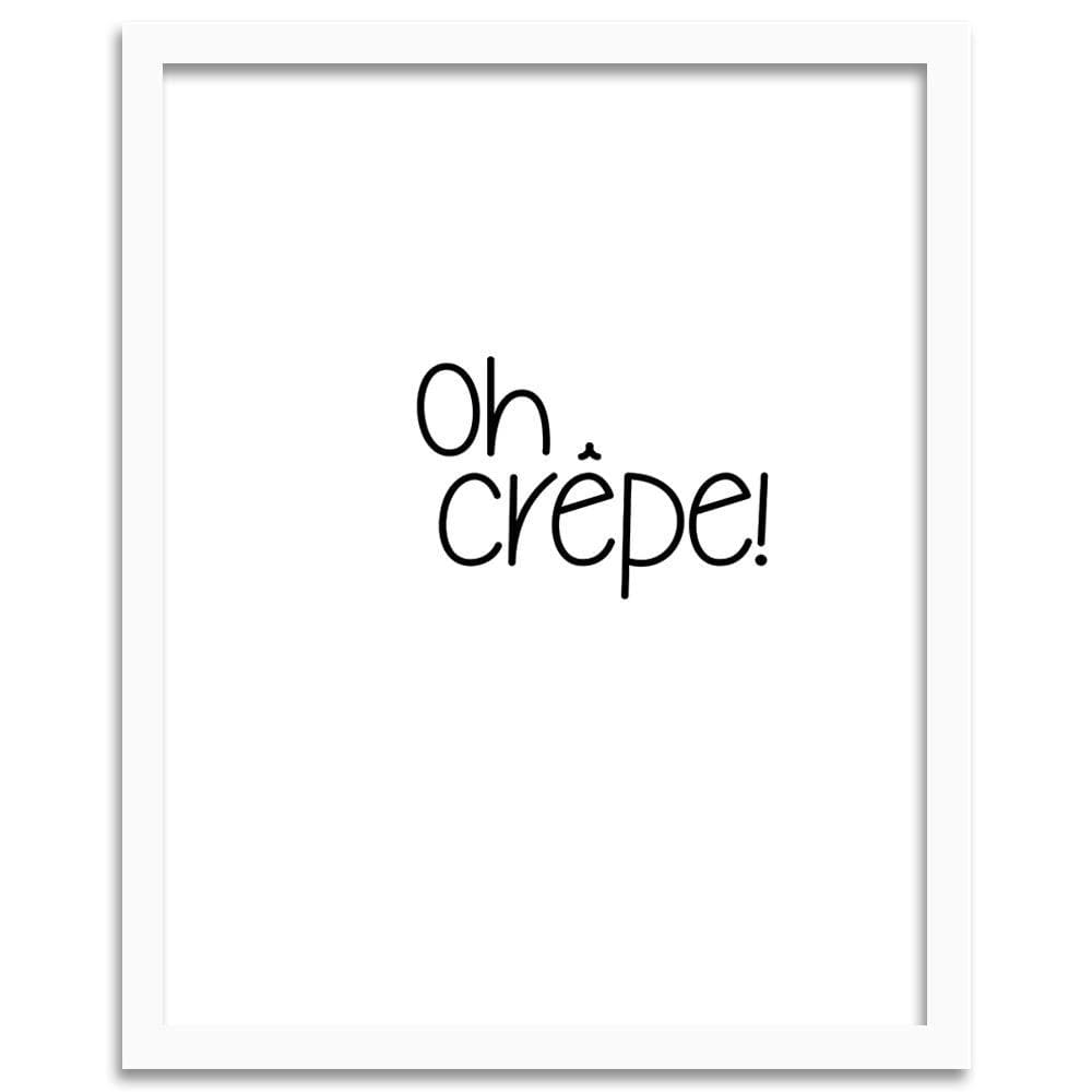 Glezna baltā rāmī - Inscription Oh Crepe Home Trends DECO