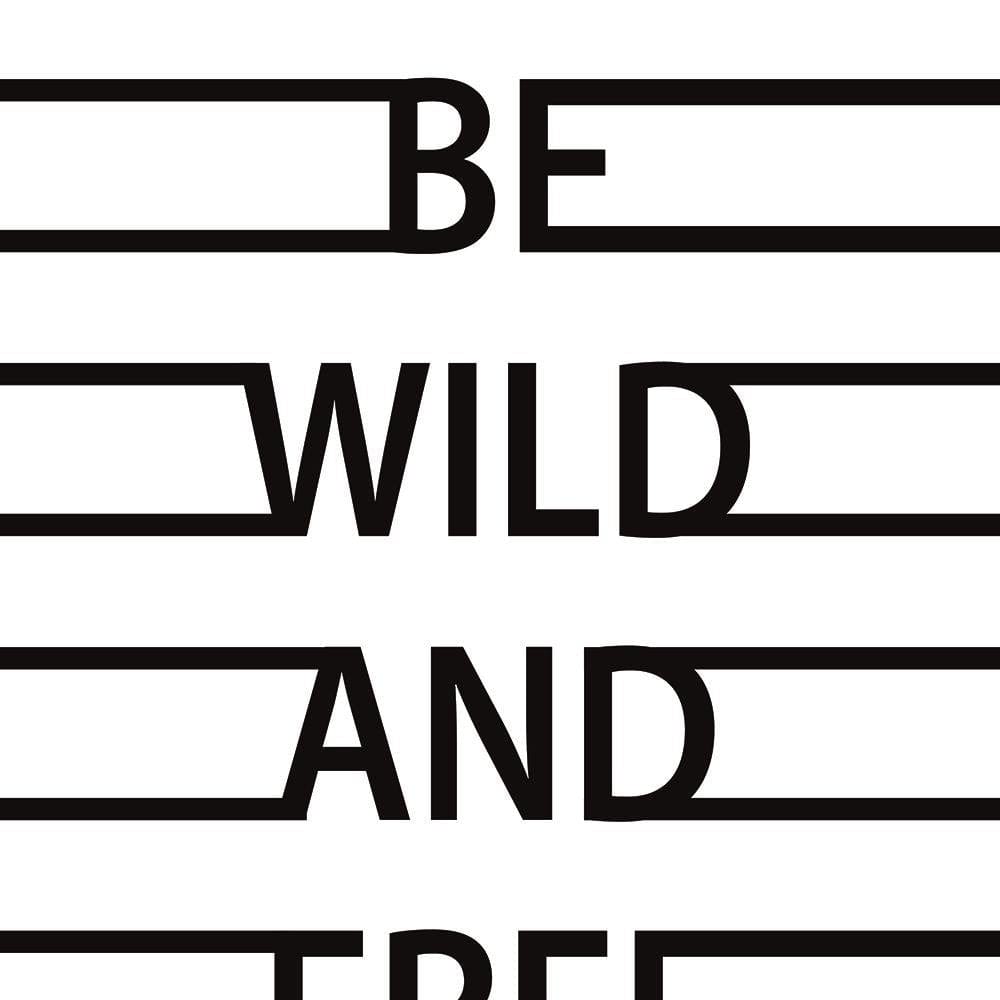 Glezna baltā rāmī - Inscription Wild And Free Home Trends DECO