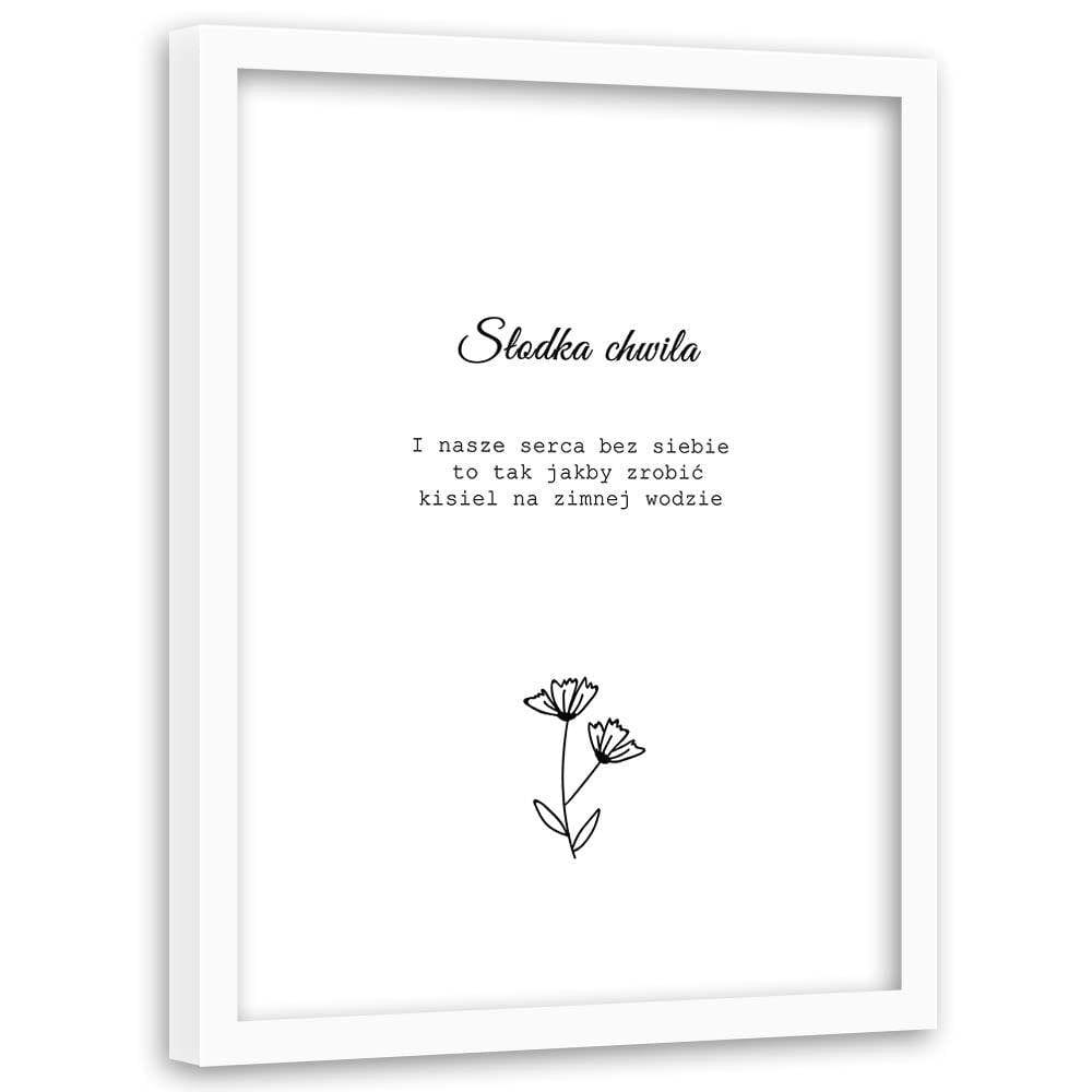Glezna baltā rāmī - Inscriptions 2 Home Trends DECO