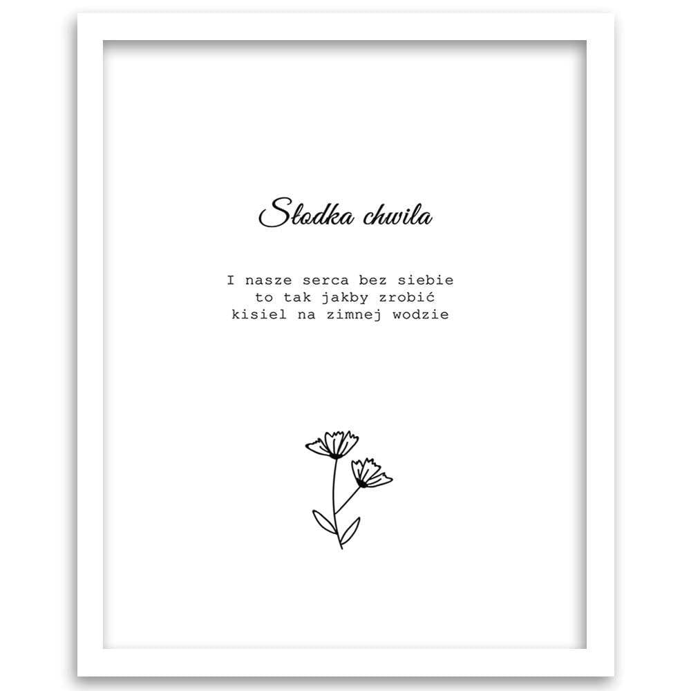 Glezna baltā rāmī - Inscriptions 2 Home Trends DECO
