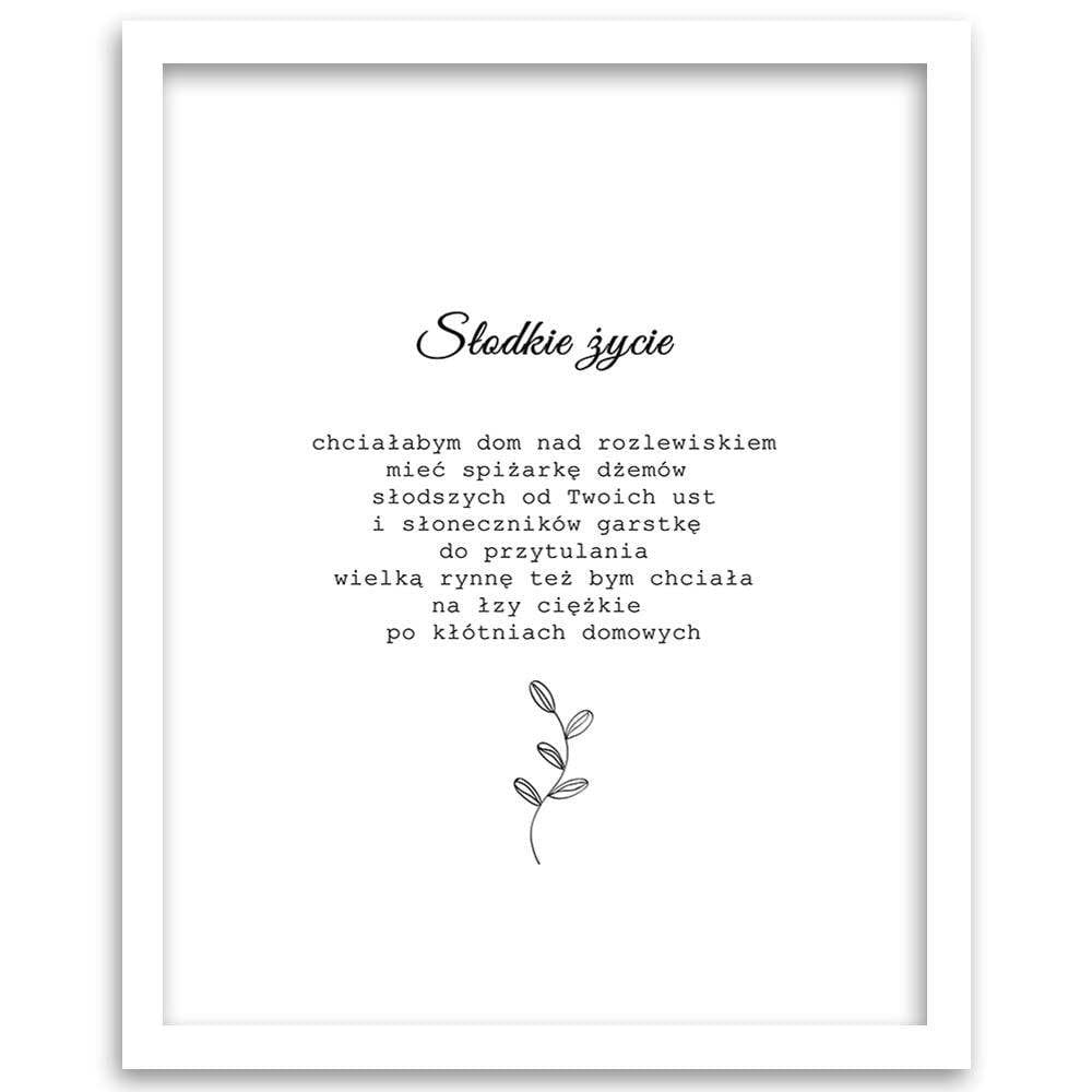 Glezna baltā rāmī - Inscriptions 3 Home Trends DECO