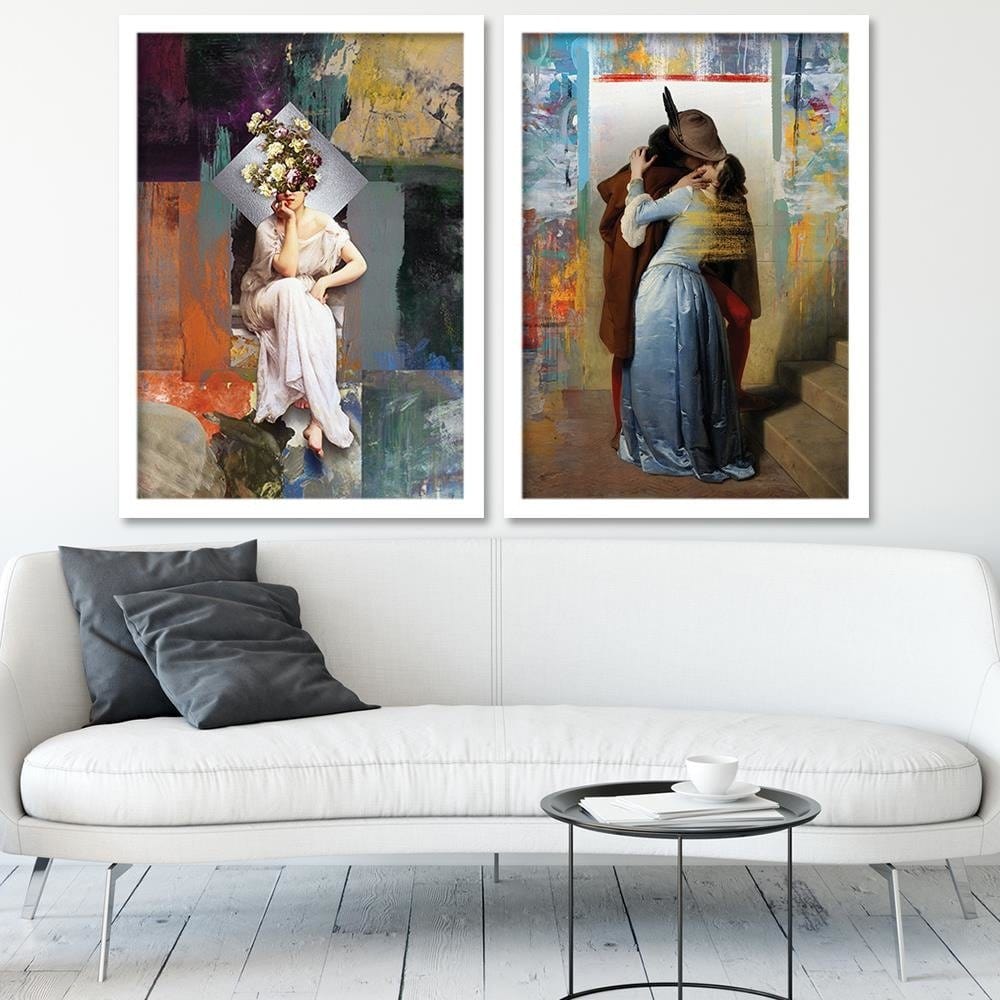 Glezna baltā rāmī - Inspirational Artwork Home Trends DECO