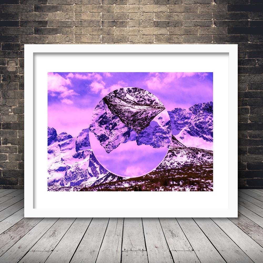 Glezna baltā rāmī - Inverted Mountain Landscape 2 Home Trends DECO