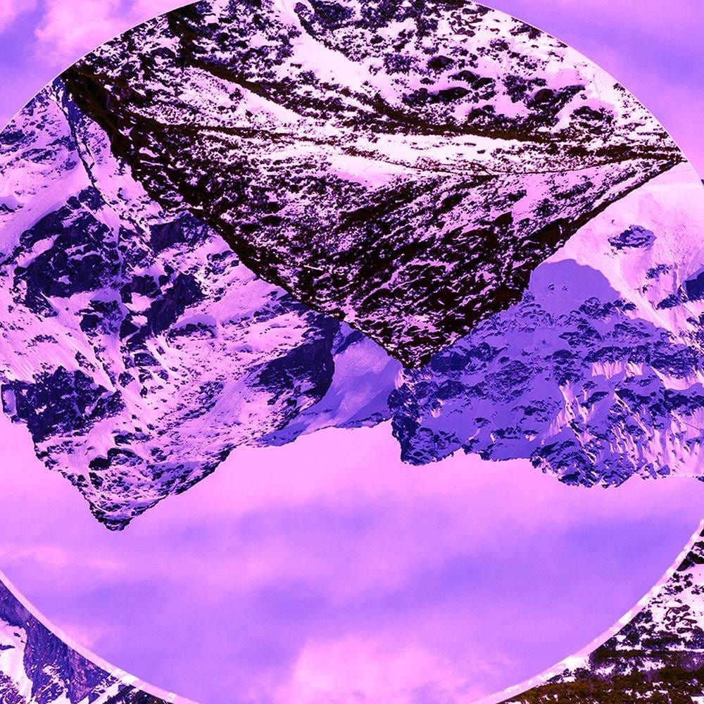 Glezna baltā rāmī - Inverted Mountain Landscape 2 Home Trends DECO