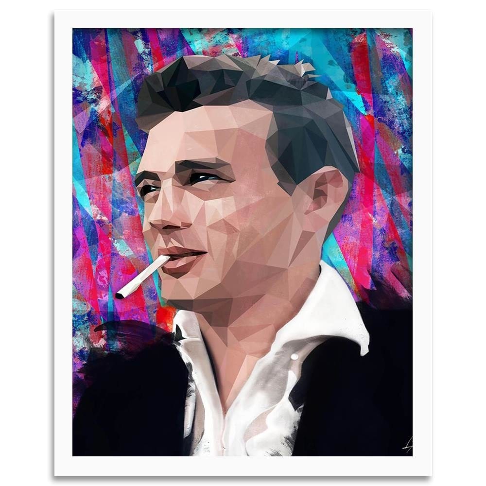 Glezna baltā rāmī - James Dean Home Trends DECO