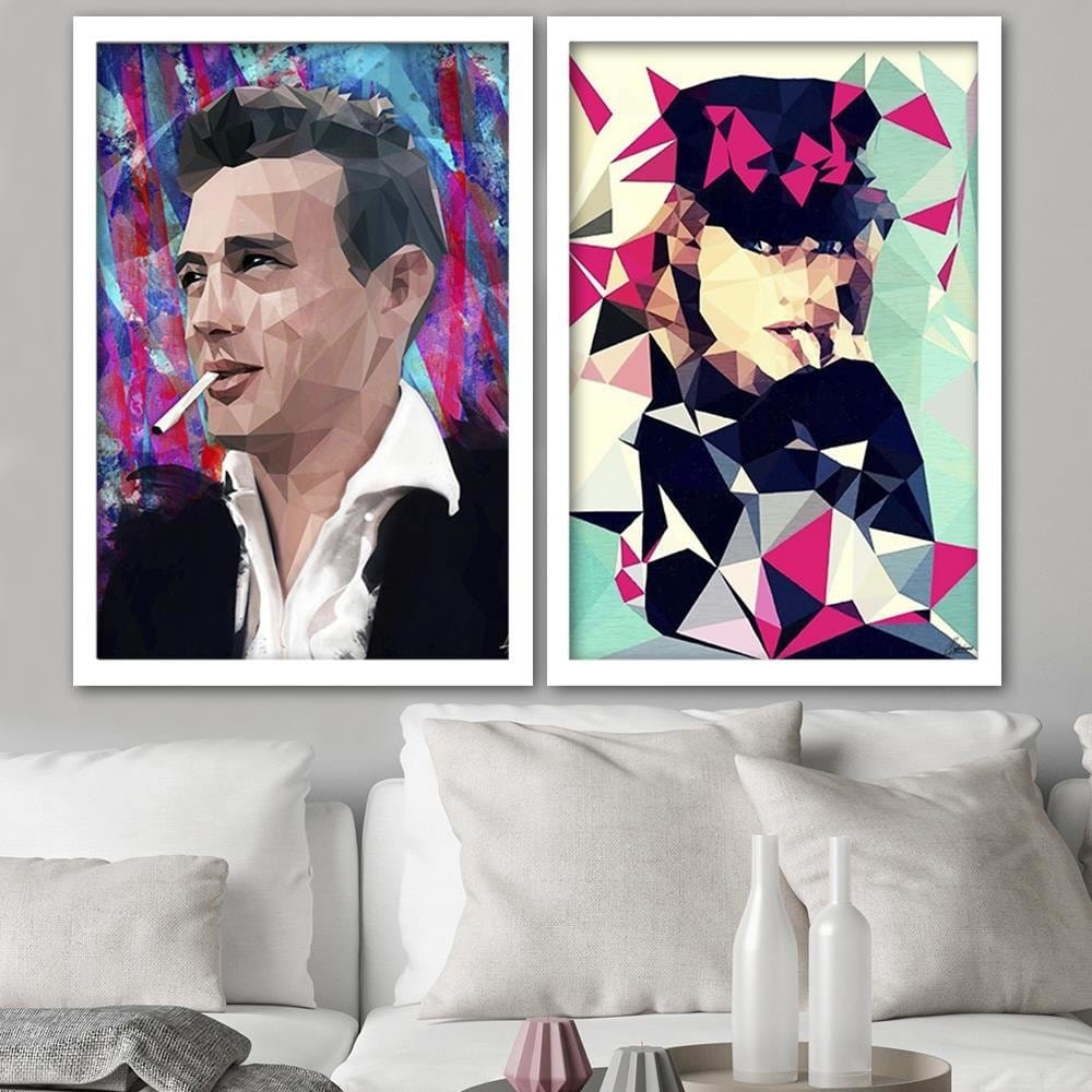 Glezna baltā rāmī - James Dean Home Trends DECO