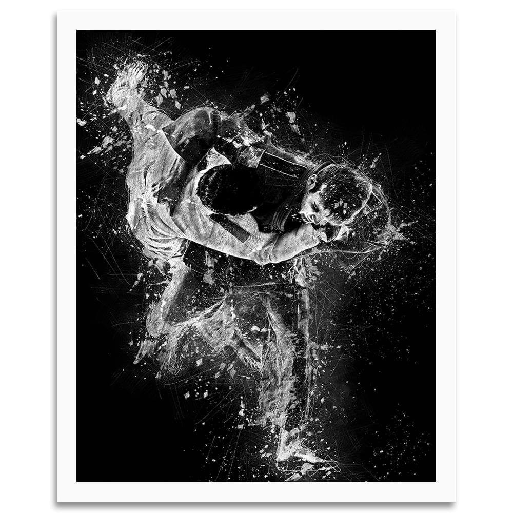 Glezna baltā rāmī - Judo Fight 2 Home Trends DECO