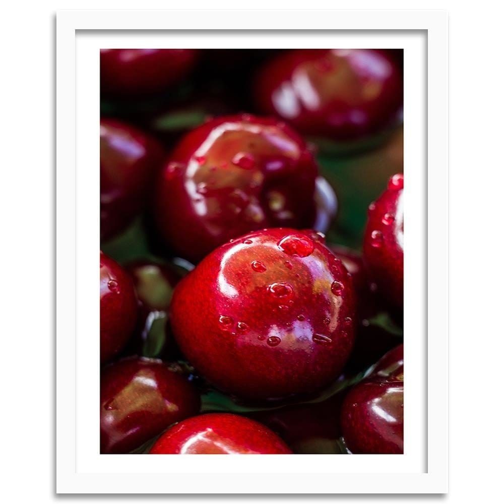 Glezna baltā rāmī - Juicy Cherries Home Trends DECO