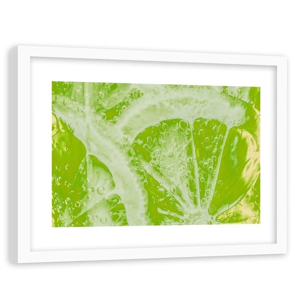 Glezna baltā rāmī - Juicy Lime Home Trends DECO