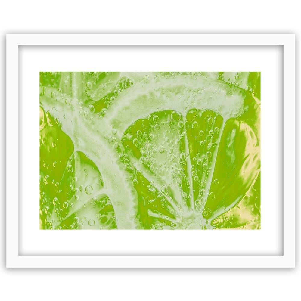 Glezna baltā rāmī - Juicy Lime Home Trends DECO