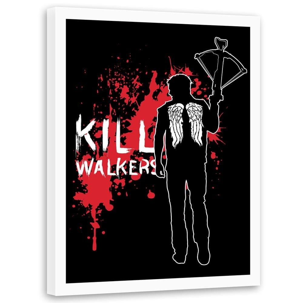 Glezna baltā rāmī - Kill Walkers Image Black And White  Home Trends DECO