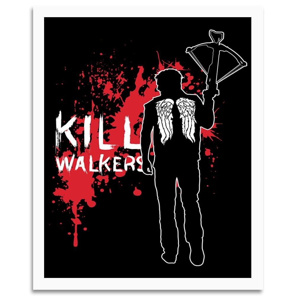 Glezna baltā rāmī - Kill Walkers Image Black And White  Home Trends DECO