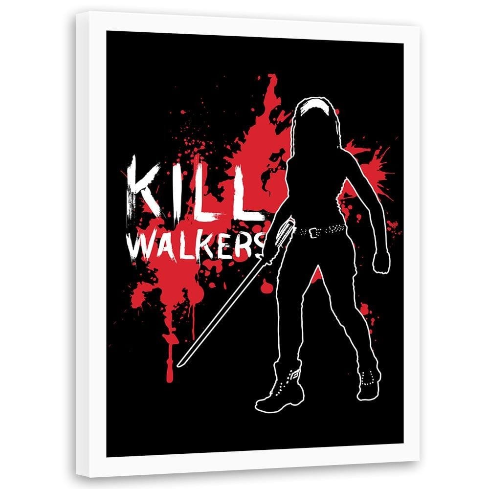 Glezna baltā rāmī - Kill Walkers Image Black And White  Home Trends DECO