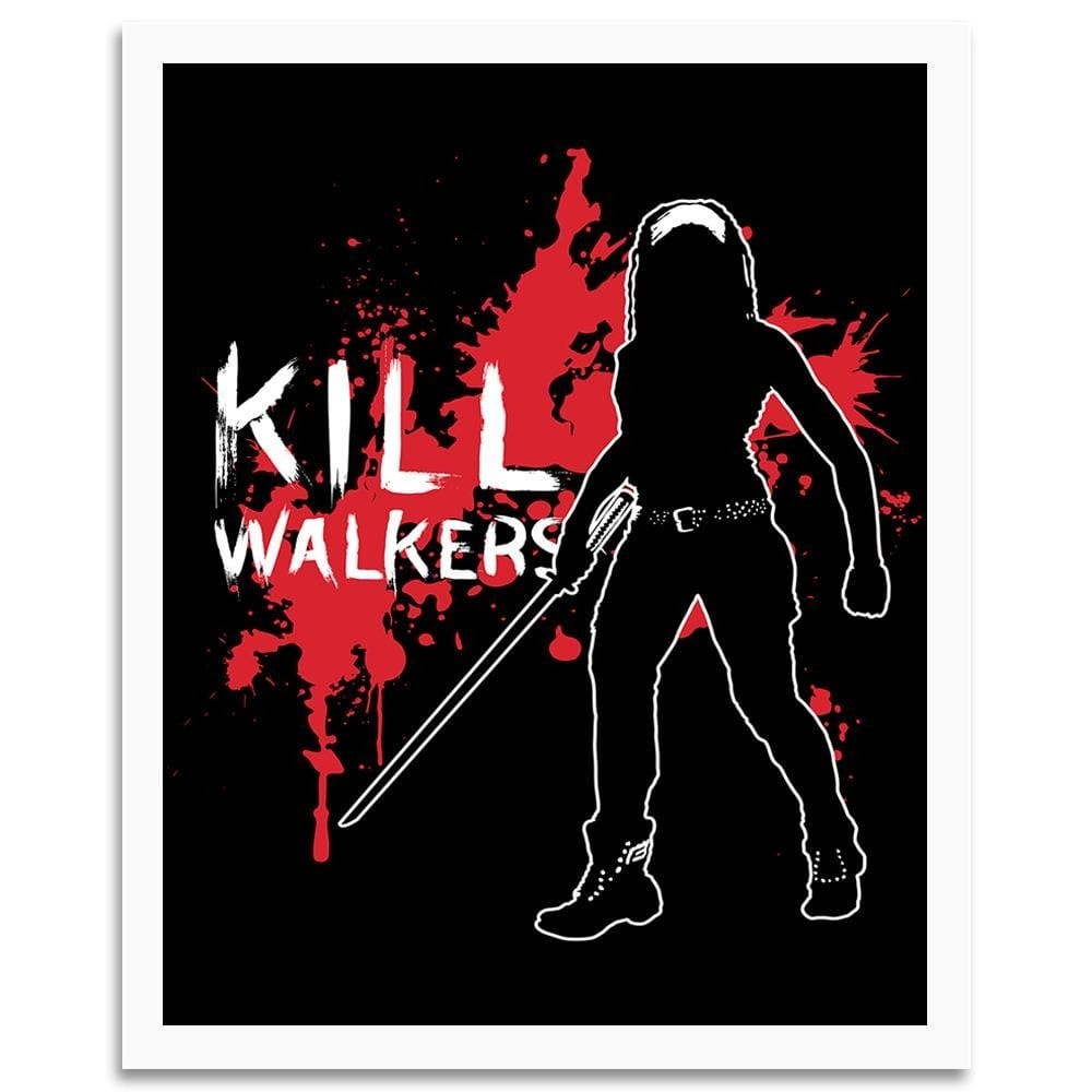 Glezna baltā rāmī - Kill Walkers Image Black And White  Home Trends DECO