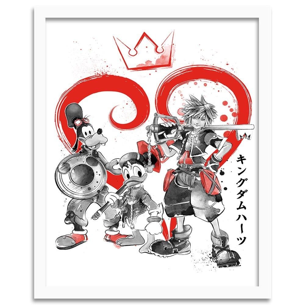 Glezna baltā rāmī - Kingdom Japan Art Red  Home Trends DECO