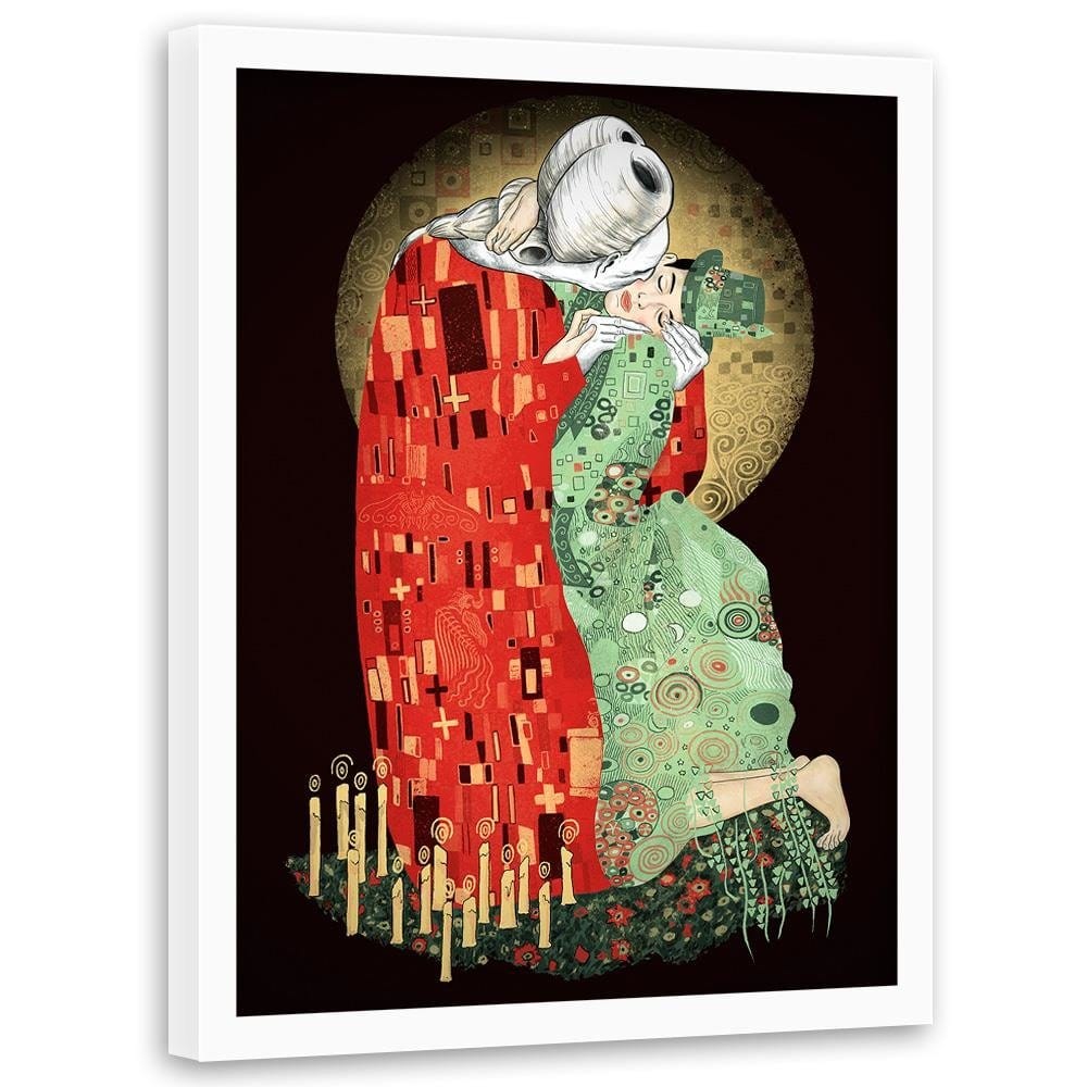 Glezna baltā rāmī - Kiss Amid Candles Home Trends DECO
