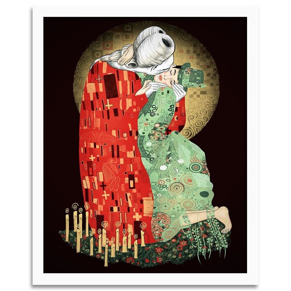 Glezna baltā rāmī - Kiss Amid Candles Home Trends DECO