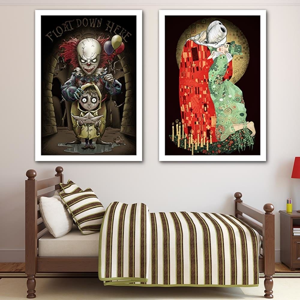 Glezna baltā rāmī - Kiss Amid Candles  Home Trends DECO