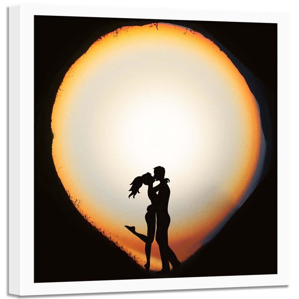 Glezna baltā rāmī - Kiss On A White Background Home Trends DECO