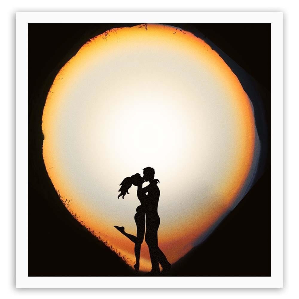 Glezna baltā rāmī - Kiss On A White Background Home Trends DECO
