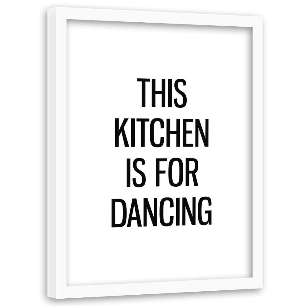 Glezna baltā rāmī - Kitchen To Dance Home Trends DECO