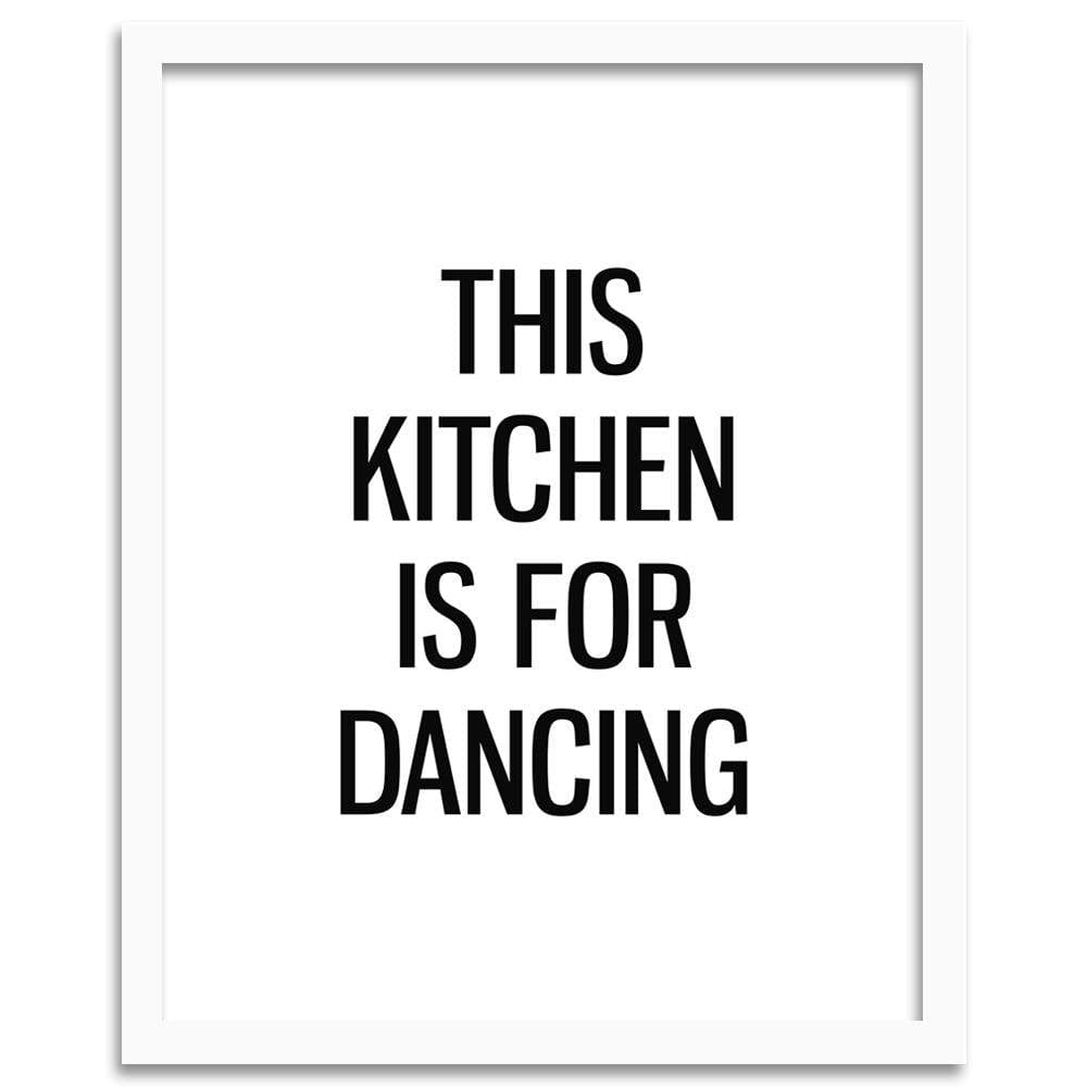 Glezna baltā rāmī - Kitchen To Dance Home Trends DECO