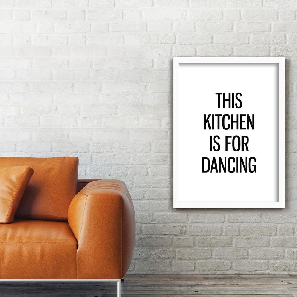 Glezna baltā rāmī - Kitchen To Dance Home Trends DECO