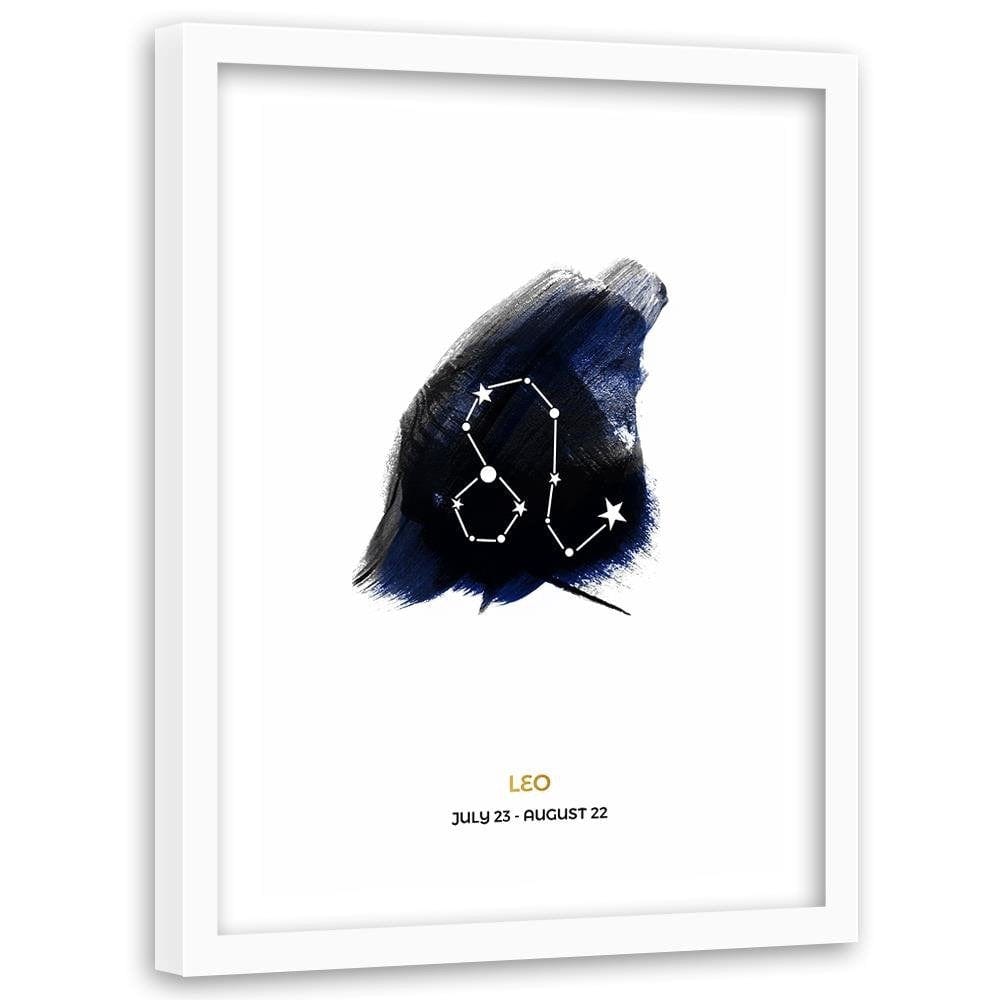Glezna baltā rāmī - Le Zodiac Sign Home Trends DECO
