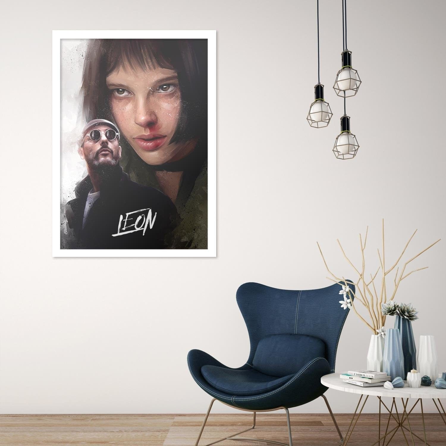 Glezna baltā rāmī - Leon And Mathilda  Home Trends DECO