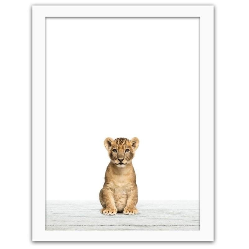 Glezna baltā rāmī - Little lion 2 Home Trends DECO