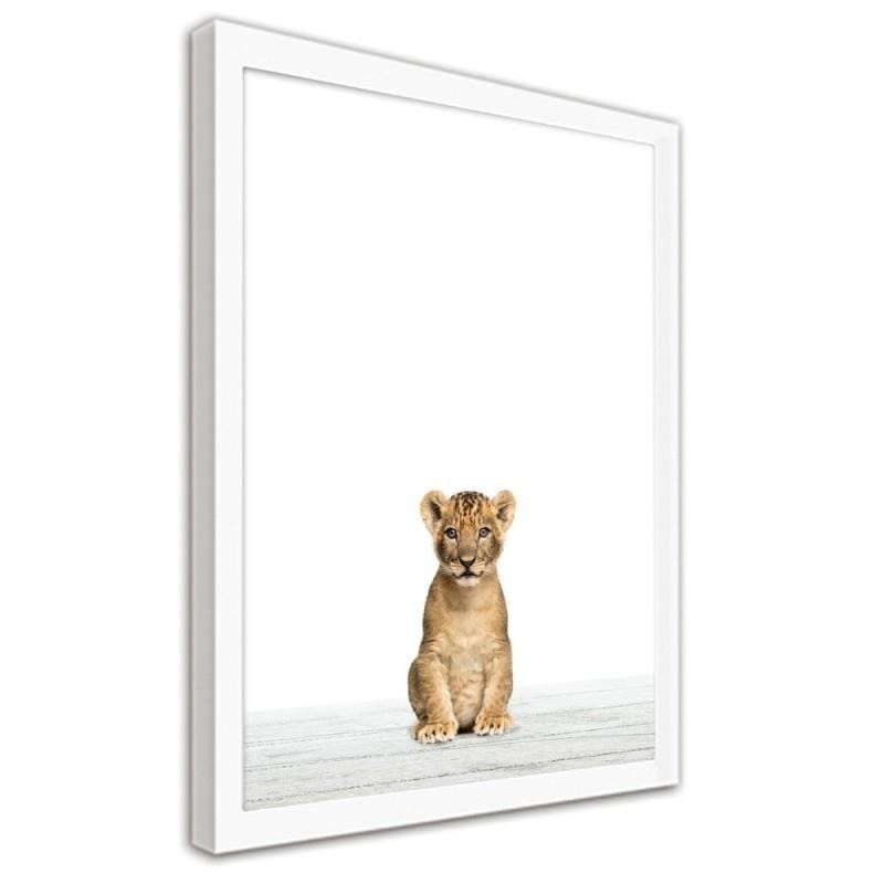 Glezna baltā rāmī - Little lion 2 Home Trends DECO