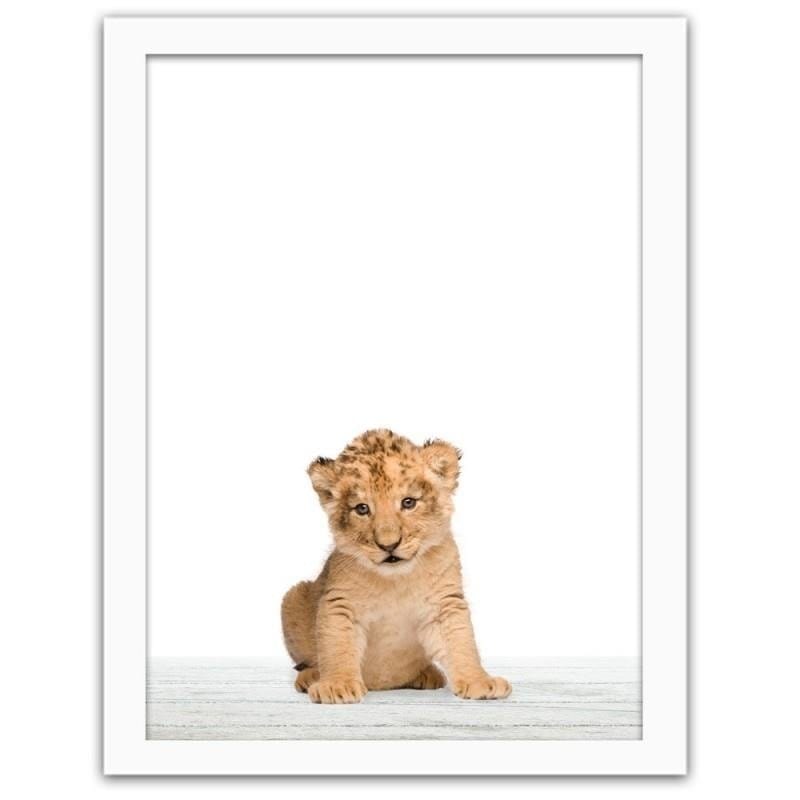 Glezna baltā rāmī - Little lion 3 Home Trends DECO