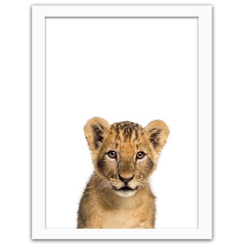 Glezna baltā rāmī - Little lion Home Trends DECO